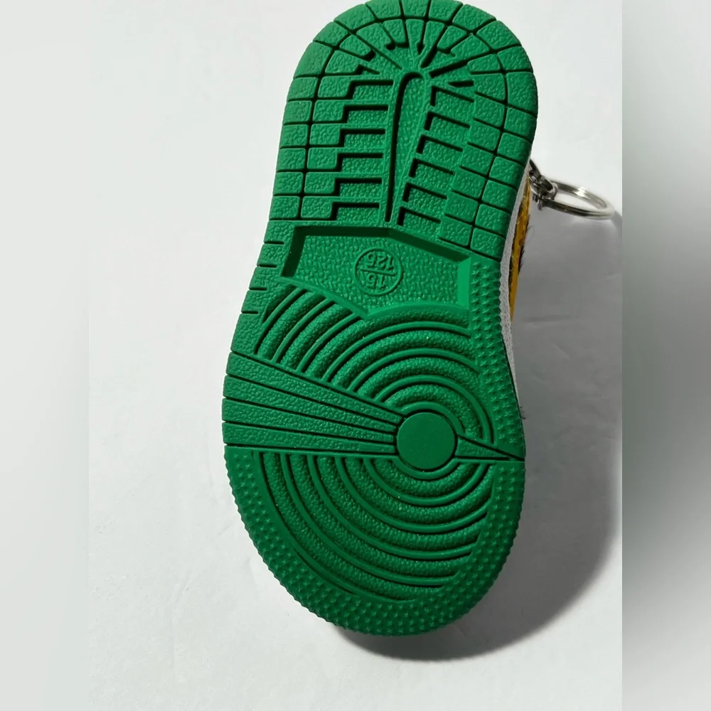 Ben & Jerry’s Nike Air Jordan 1 Low Chunky Dunky Sneaker 4.5” Keychain Cow Print